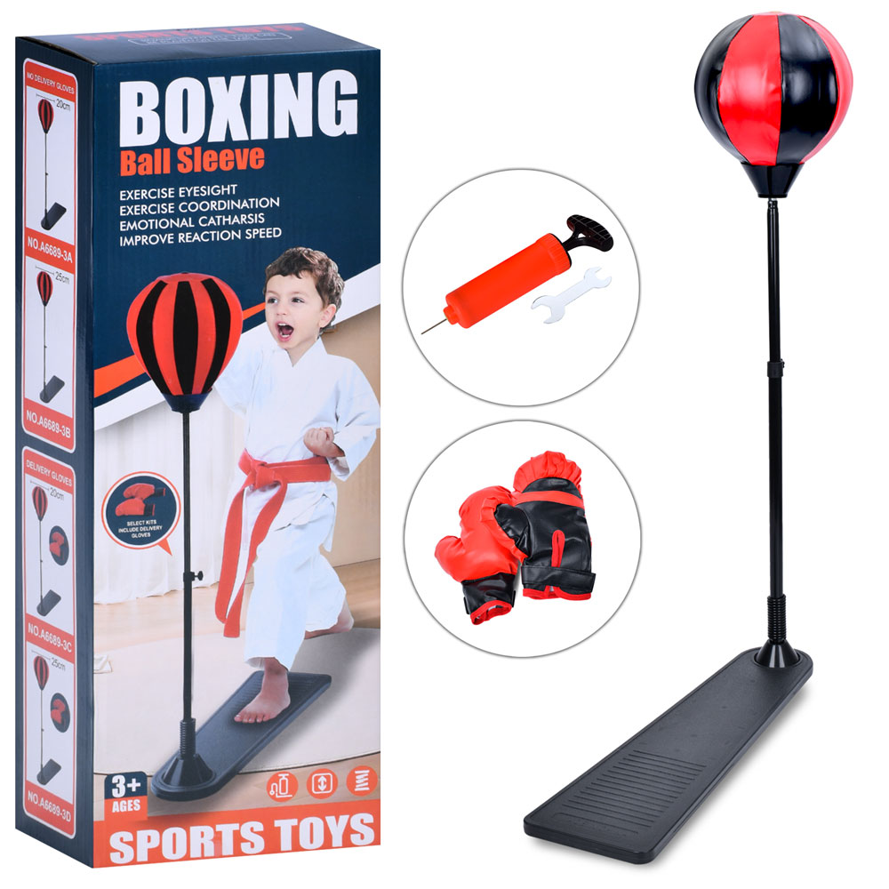 Боксерський набір MR 1257 груша на стійці, мет., підніжка, насос, кор., 19-53-11 см.