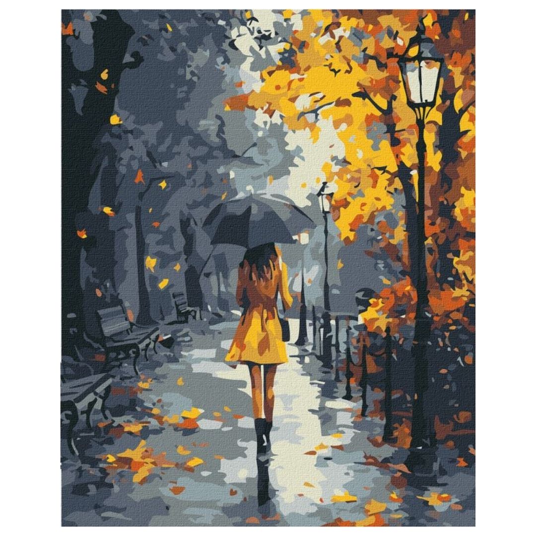 Набір для розпису по номерах "Під осінньою зливою" 40х50см