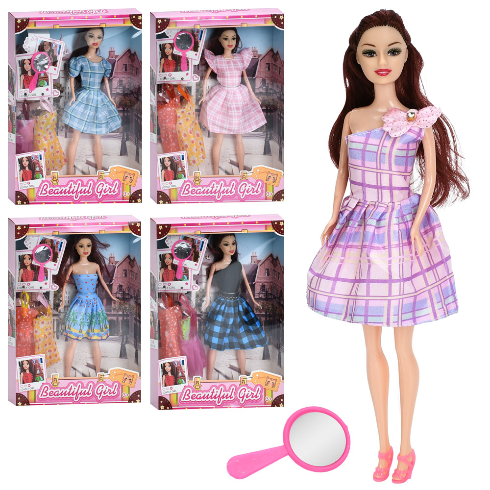 Лялька C7270 вбрання, дзеркало, 5 видів, кор., 23-32,5-5 см.