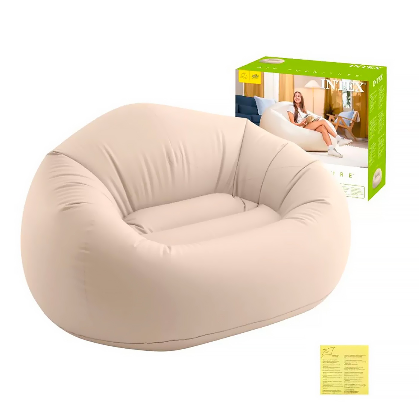 Велюр крісло 66505 надувне, 137х127х74см