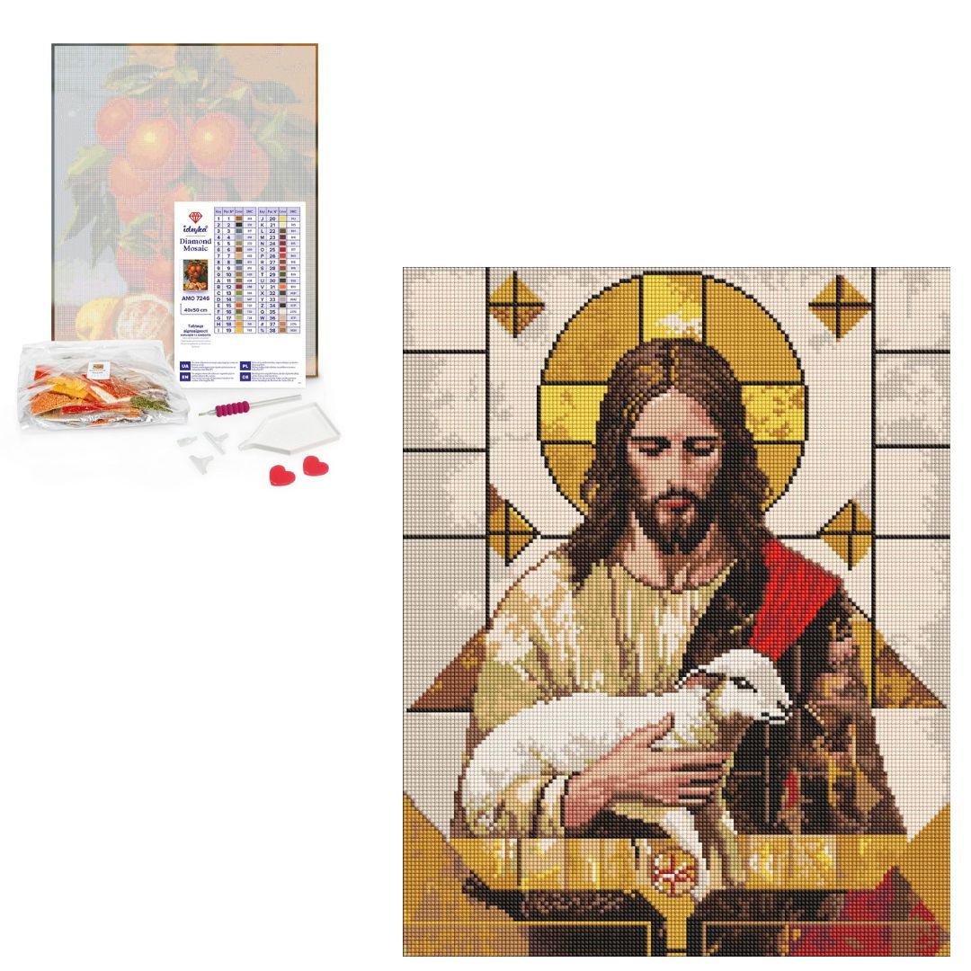 Набір з алмазною мозаїкою "Геометрія благодаті" 40х50см