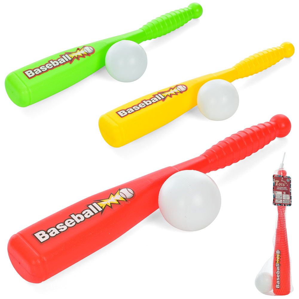 Біта MR 0888 бейсбольна, м'ячик , 3 кольори, сітка, 41-5-5 см.