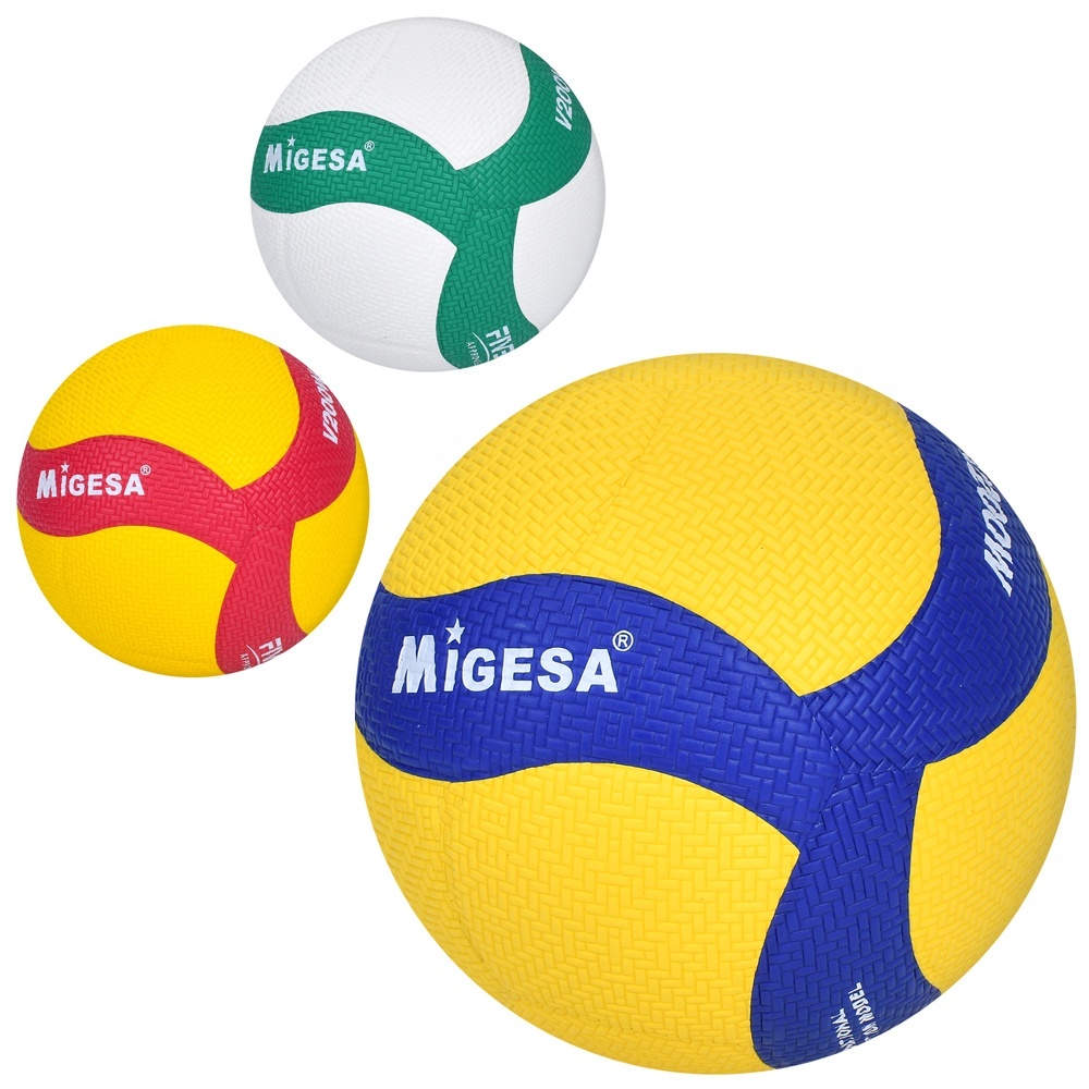 М'яч волейбольний MS 4383  офіційний розмір, 260-280г., 3 кольори, кул.