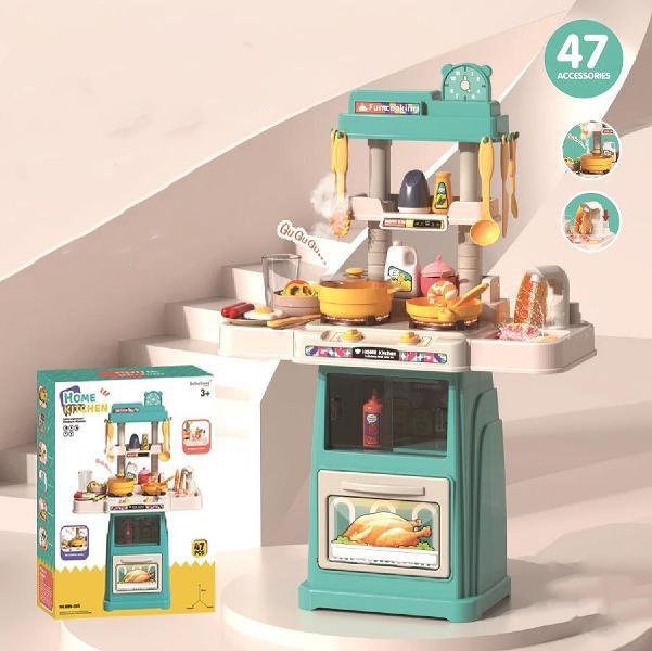 Кухня 889-263 плита,духовка,мийка-ллється вода,пара,посуд,продукти,47пр.,муз.,світло,бат.,кор.,34,5