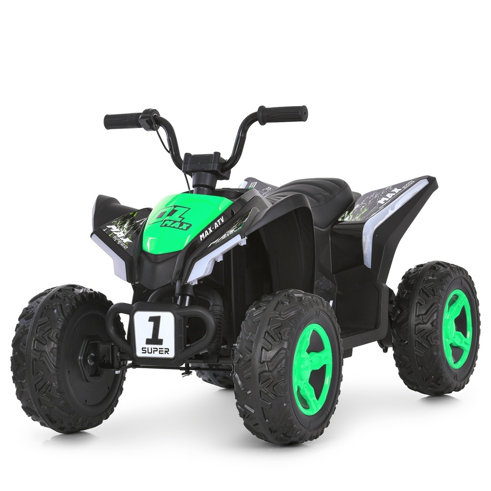 Квадроцикл M 6283EL-5 2*35W,1*12V7-9AH, муз, світло, шкір.сидіння, BT, MP3, USB, EVA, зелений