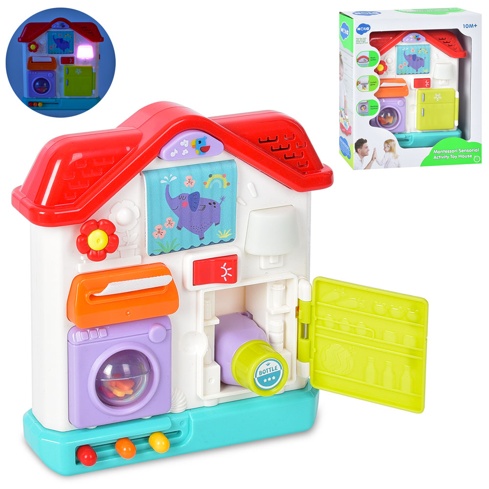 Гра HE898600 будиночок,бізіборд, муз., світло, бат., кор., 23,5-6,5-6,5 см.