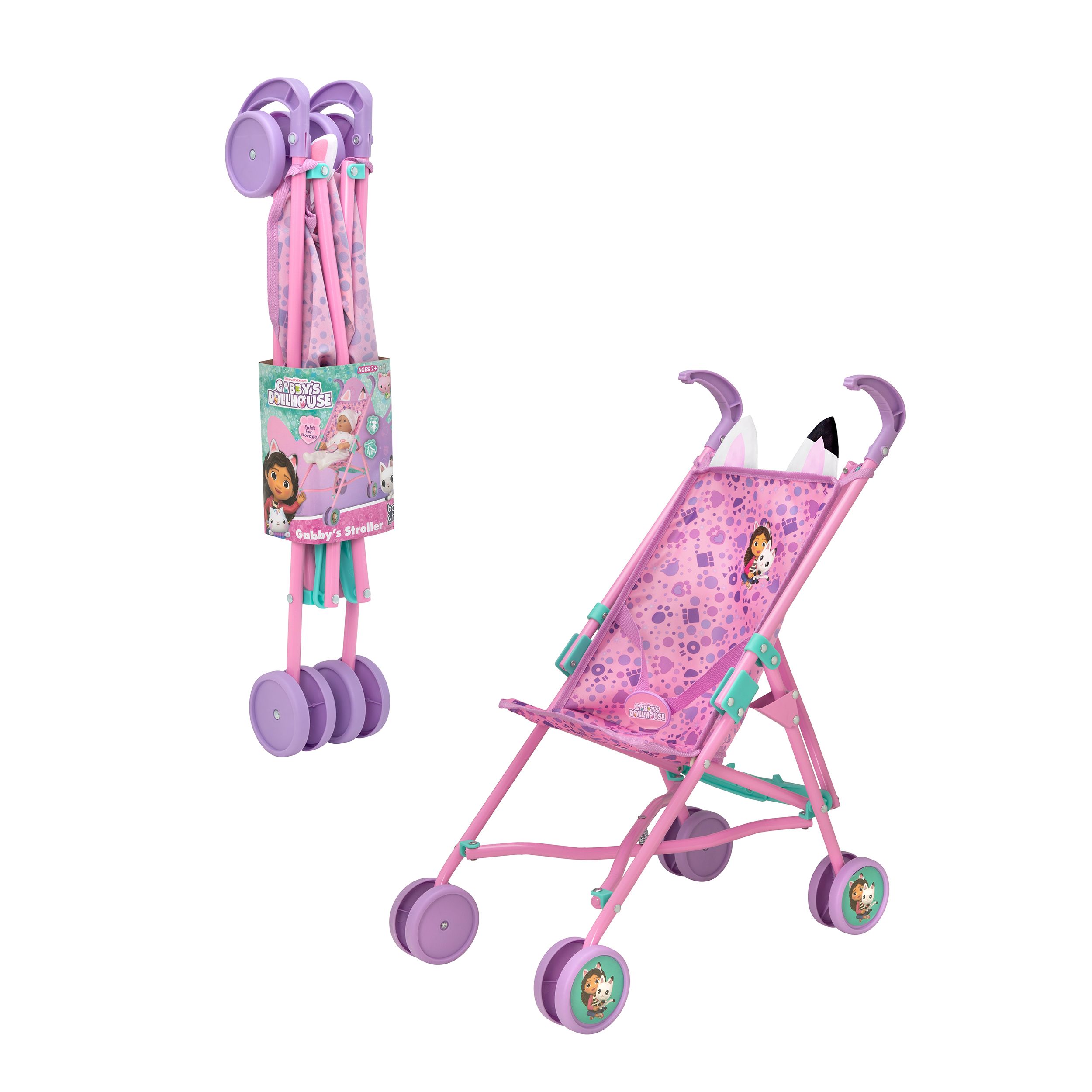 Візок 1424133 для ляльки, прогулянковий, метал, колеса пластик, карт.обгортка, 58,5-11-10 см.