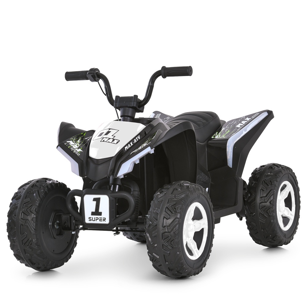 Квадроцикл M 6283EL-1-2 2*35W,1*12V7-9AH, муз, світло, шкір.сидіння, BT, MP3, USB, EVA, біло-чорний