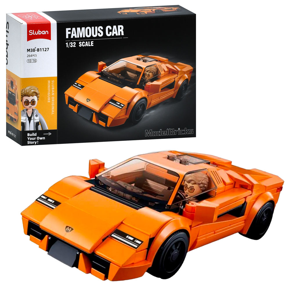 Конструктор SLUBAN M38-B1127 машинка, 264 дет., фігурка, кор., 30-19-7 см.