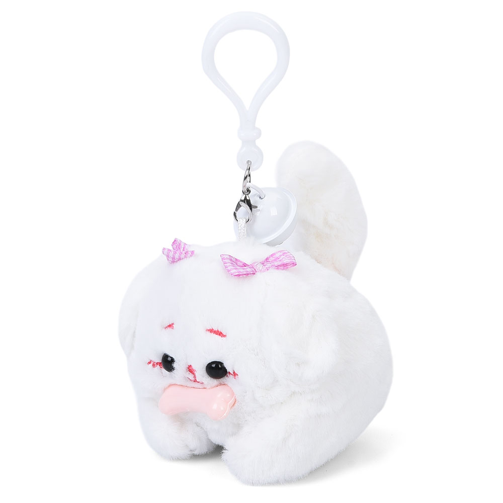 М'яка іграшкаQ223аксесуар для сумки,брелок15см,собака(8-7-7см,завод,рухл.хвіст,плюш)