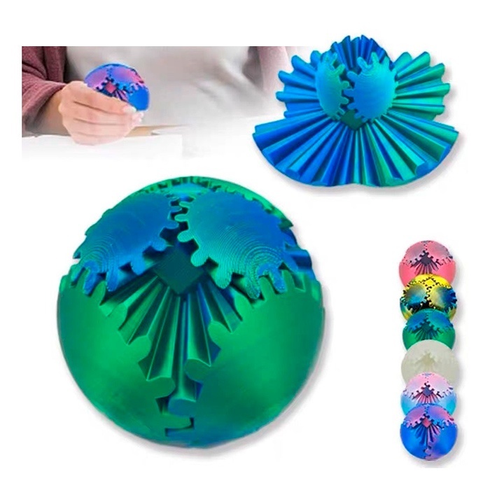 Гра 3D61 м'яч/куля,3D-печать,сфера з шестернями,антистрес,головоломка,6 кольорів,кор.(слюда),6,5-7,5