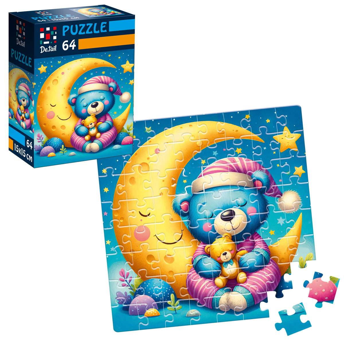 Пазли De.tail. Сонне ведмежа. 64 деталі DT1234-05