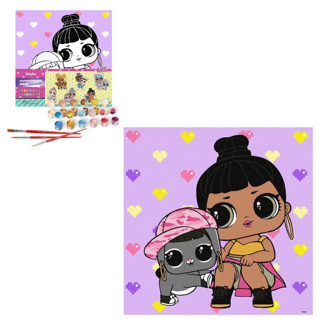 Набір для розпису по номерах для дітей "L.O.L. Surprise! TroopSurprise Honey Bun With Bunny Hun" 40х