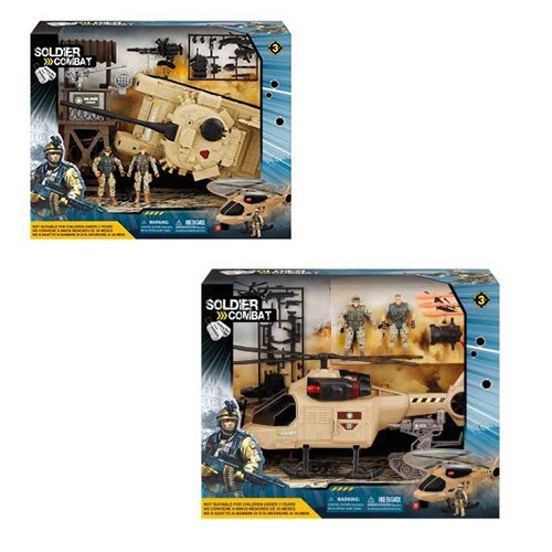 Солдати у наборах 81-55BC фігурки 2 шт., танк, гелікоптер, зброя, 2 види, кор. 34-42-14 см.