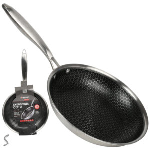 Пательня з антипригарним покриттям "Соти" d28*5см інд. дно 10383-28