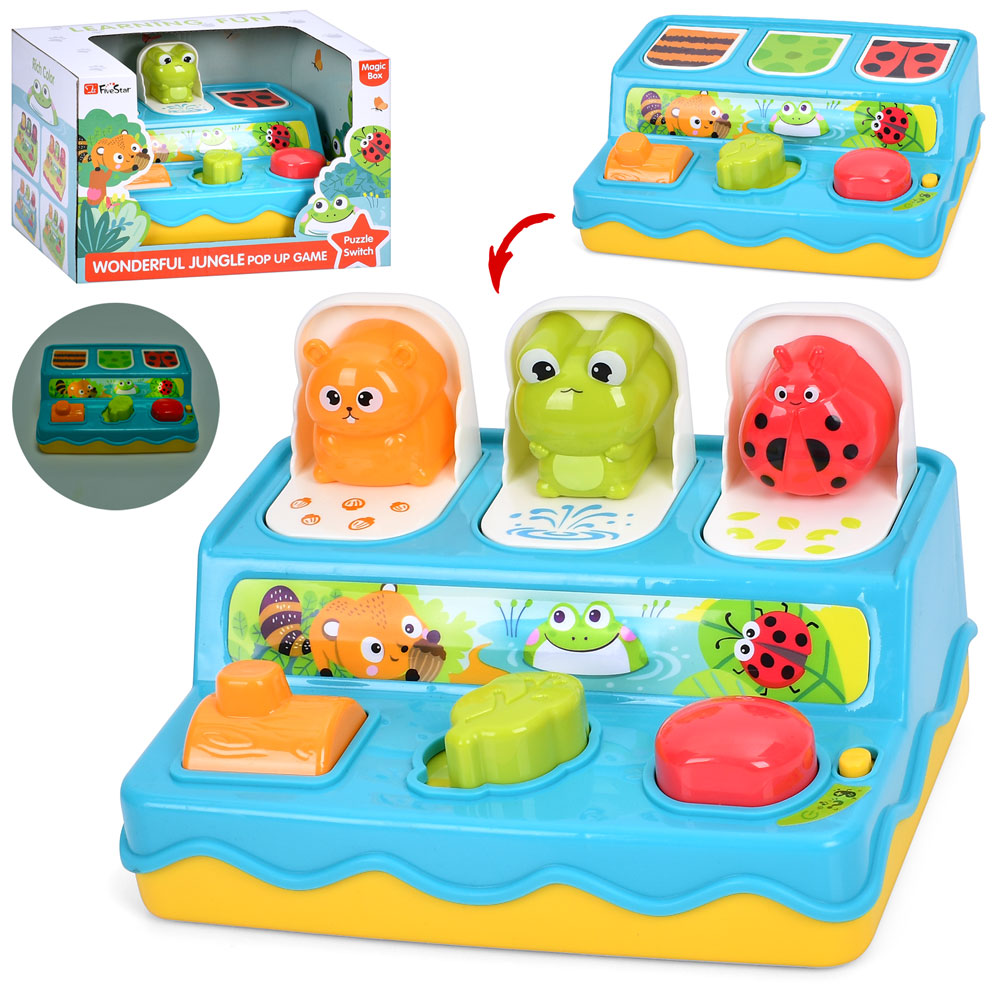 Гра 35163 Pop-up, рухливі деталі, тварини, 2 режими, бат., кор., 24-16-17 см.