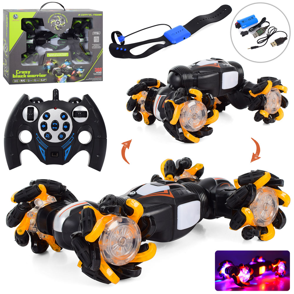 Машинка YL-73 радіокер.2,4G,акум.,трансформ.колеса,упр.жестами,2кольори,світло,муз.,кор.,39-30,5-10с