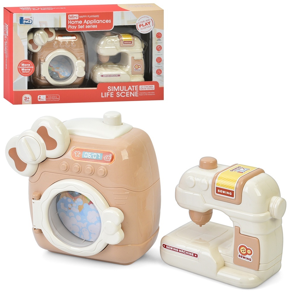 Набір побутової техніки E07 пральна машина-оберт. барабан (механ.), швейна машина,кор.,33-19,5-9,5см