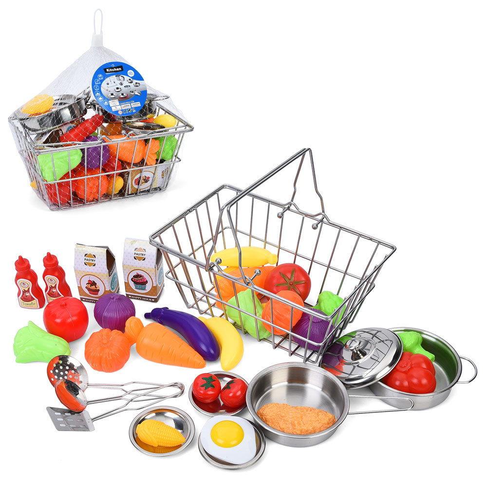 Возик 668-G6 корзина супермаркет (метал), посуд(метал), продукти, в сітці, 23-25-15см