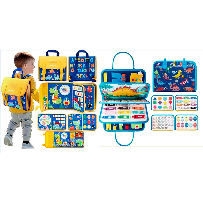 Гра LB-14-15 бізісумка/бізіборд/бізікнига,22-28см,навч.гра,знімні сторінки,застібки-блиск.,годинник