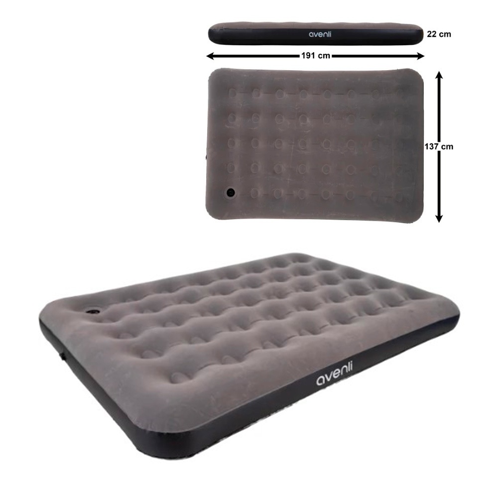 Велюр матрац 24650 надувний, вбуд. ножний насос, флок.покриття, приміщення/вулиця., до 300кг