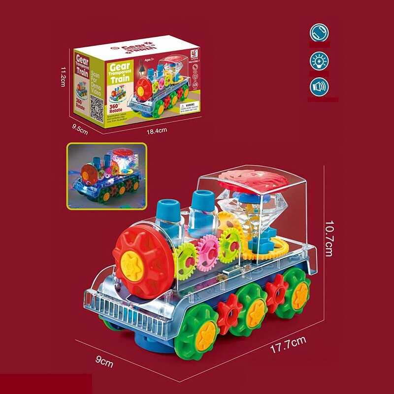 Фотография 1 товарной позиции интернет-магазина детских игрушек www.smarttoys.com.ua Потяг YJ 388-7 (96/2) диско-підсвічування, мелодії, колеса вільного ходу, обертання на 360°, обертові шестерні, в коробці
