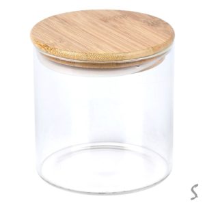 Банка з бамбуковою кришкою 700мл 10*10см R10871-10