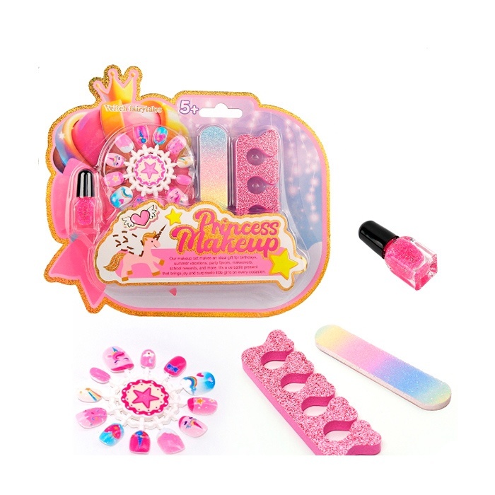 Косметика SR24087  набір для манікюру (лак, пилка, розділювач для пальців, наліпки),лист,21-18,5-2,5