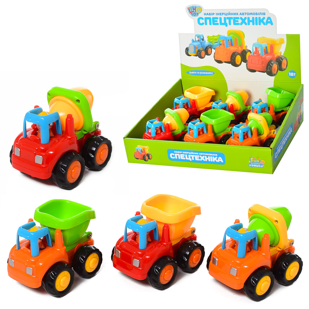 Машина ZY 326 CD інерц., будтехніка, 2 види, 6 шт. в диспл., 26-8,5-20 см.