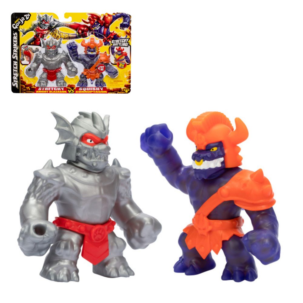 Герої Гуджитсу. Іграшки, що розтягуються Блейзагон та Коруптагон (Стретч Страйкерс). ТМ "GooJitZu"