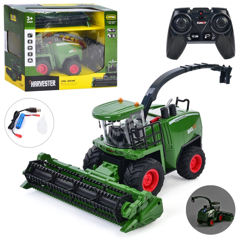 Комбайн  6605 радіокер. 2.4G, 1:24, акум., USB, гумові колеса, пара, муз., світло, кор., 28-14-23см.