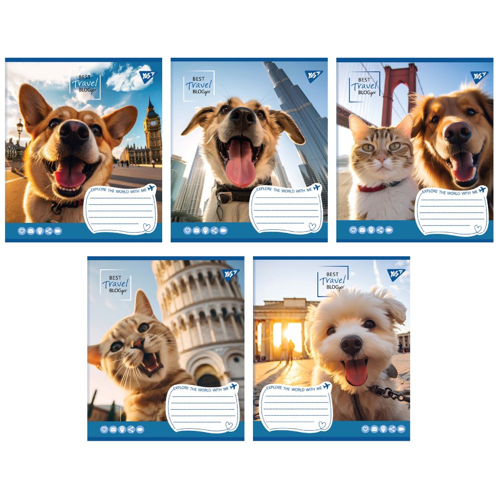 А5/36 кл. Yes Best travel blogger, зошит для записів