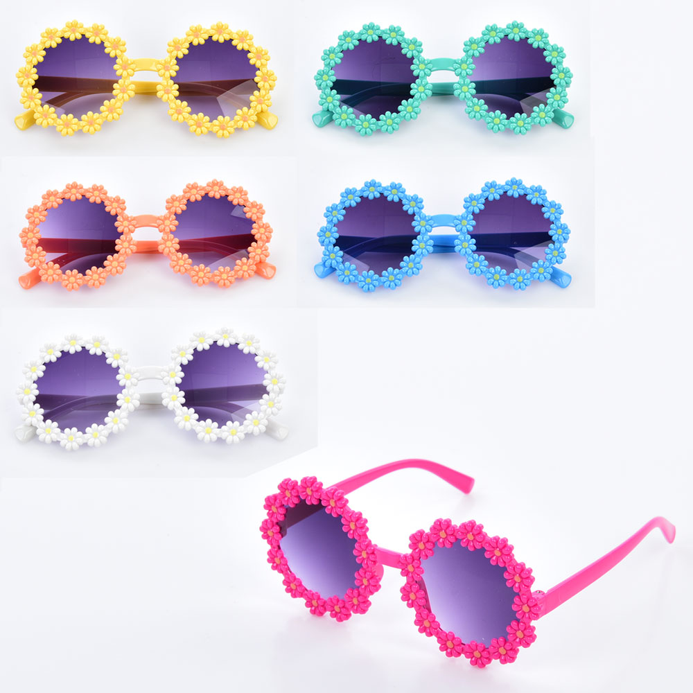 Окуляри FG24030506B сонцезахісні, оправа-квіти, 6 кольорів, кул., упак.кор. 20 шт.