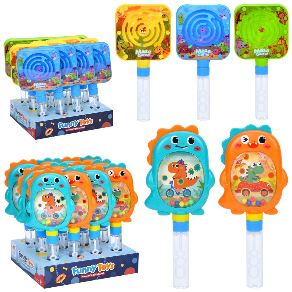 Мильні бульбашки 629P-632P меч, кришка лабіринт, 2 види дисплеїв, 12 шт. в диспл., 23-25-20 см.