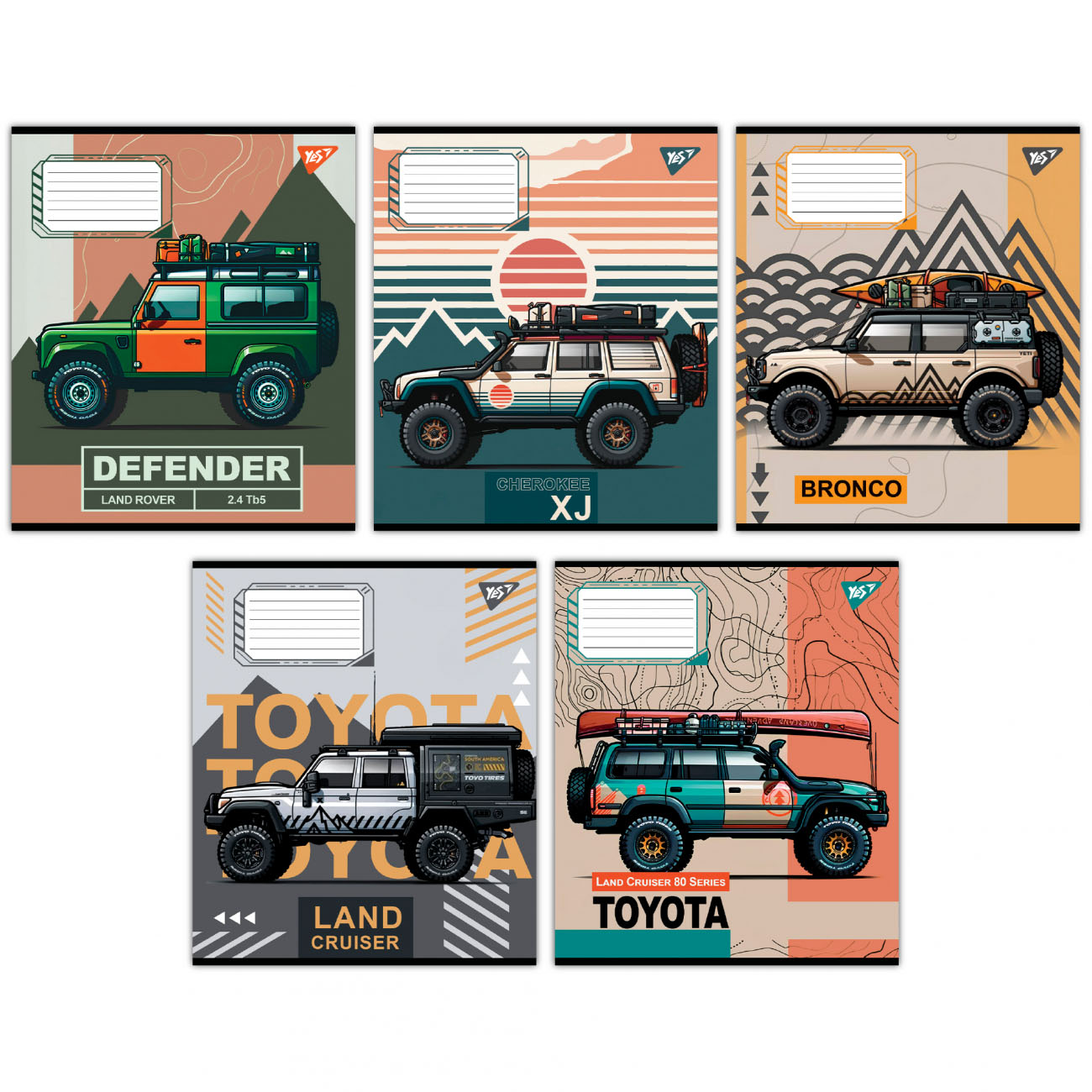 А5/36 кл. Yes Off road vehicle, зошит для записів