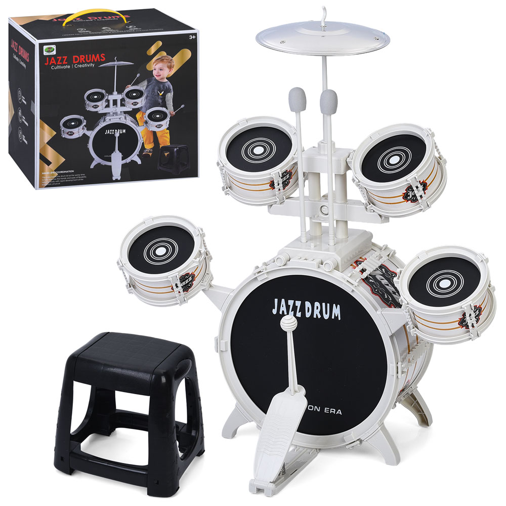 Барабан 586-408барабанна установка, 5 барабанів, стільчик, в кор-ці, 30-30-23,5см