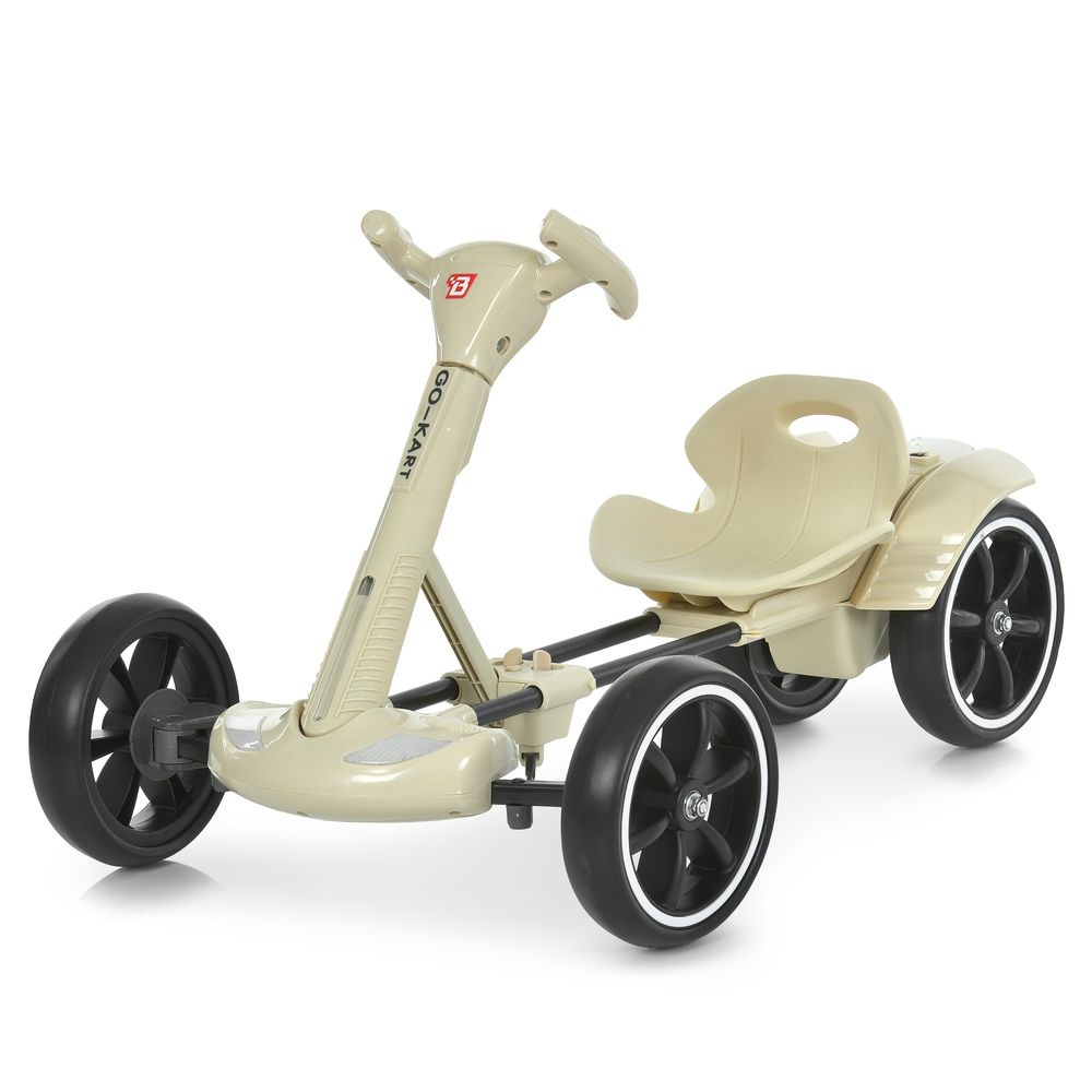 Електрокарт M 6072EBR-13 радіок.2,4G, 1мотори35W, 1акум6V4AH, EVA, BLUETOOTH, музика, світло,бежевий