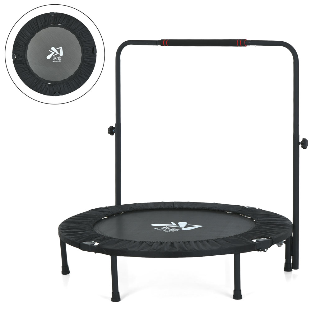 Батут MS 3383-8 (1шт) діаметр 100см, висота22см,пруж24шт.ніж6шт,руч.4 полож,min96см.max120смв кор.