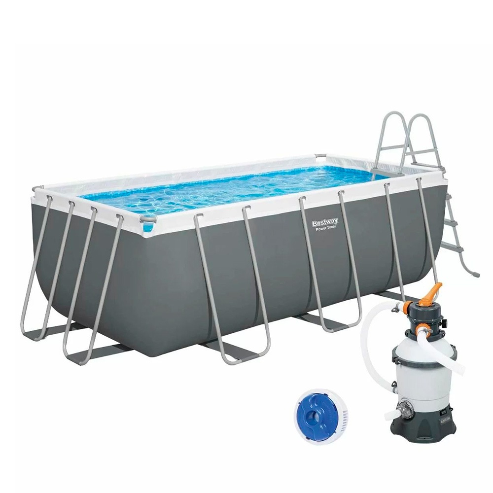 Басейн каркасний BW 56457 прямокутний, фільтр-насос, сходи, ремкомпл., кор., 412-201-122 см.