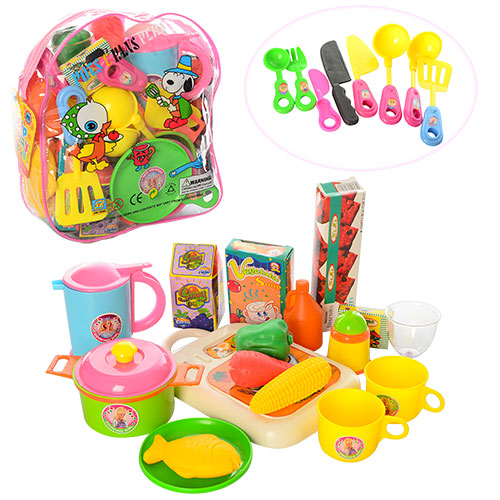 Фотография 1 товарной позиции интернет-магазина детских игрушек www.smarttoys.com.ua Посуд 9953 продукти, рюкзак, 22-22-8 см.
