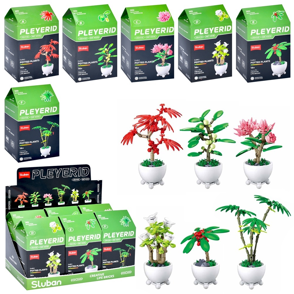 Конструктор SLUBAN M38-B1075 "Pleyerid": Кімнатні рослини у горщику