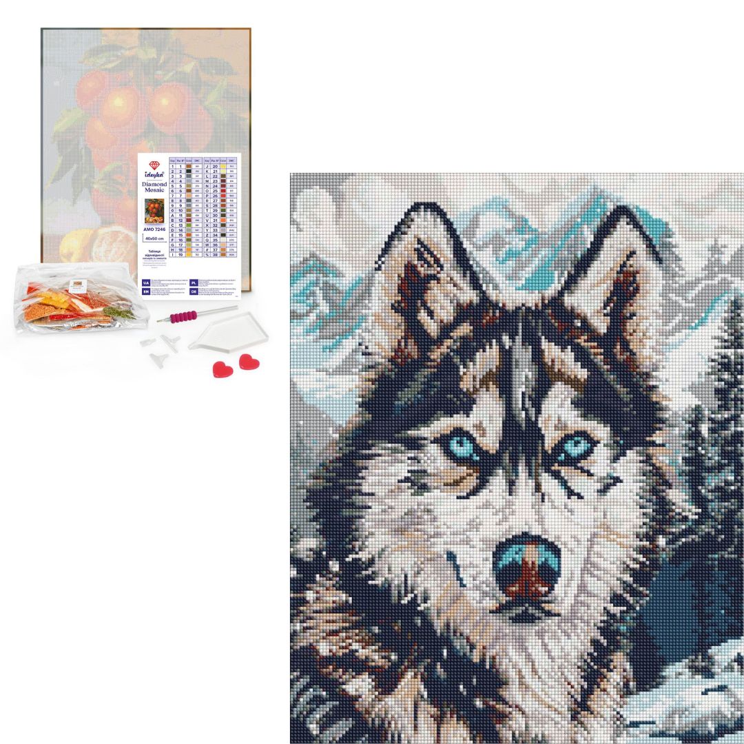 Набір з алмазною мозаїкою "Очі півночі" 40х50см