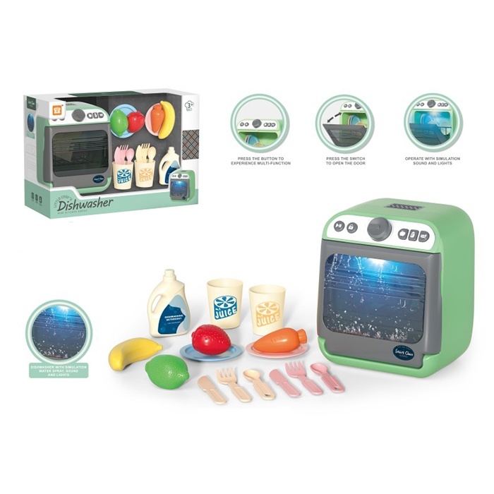 Побутова техніка LD-6612A посудомийна машина, посуд, продукти, муз., світло, бат.,кор.,39-27-16,5см,