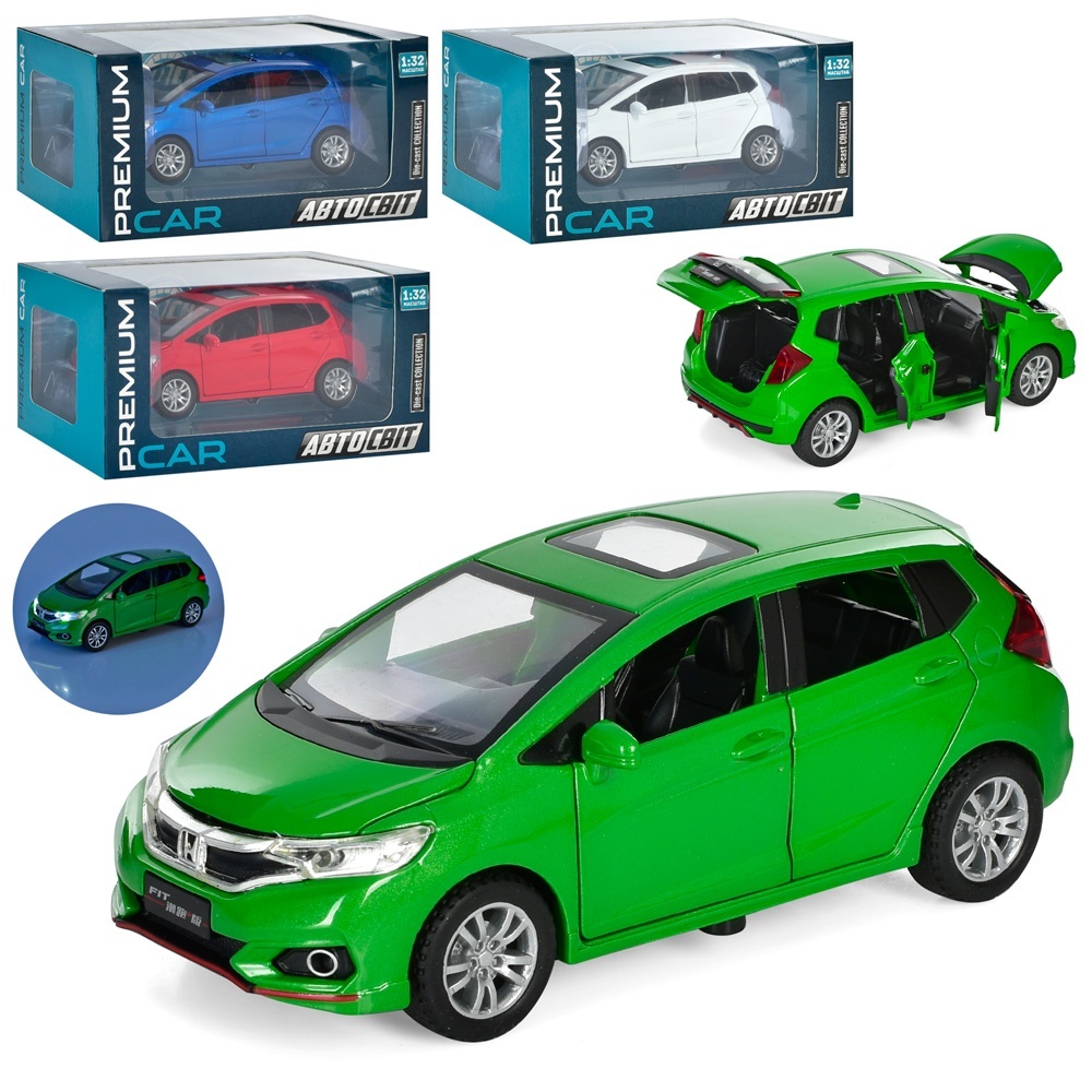 Машина AP-1736 АвтоСвіт, 1:32, мет., інерц., 4кольори, муз., світло, бат.(таб.), кор.,19,5-10-9,5см.