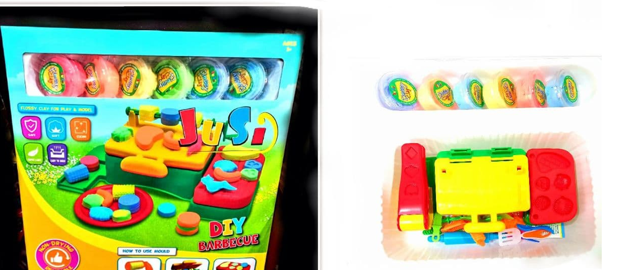 Набір шовковистою Глини "BARBECUE" 6 Квітів в набір + форми