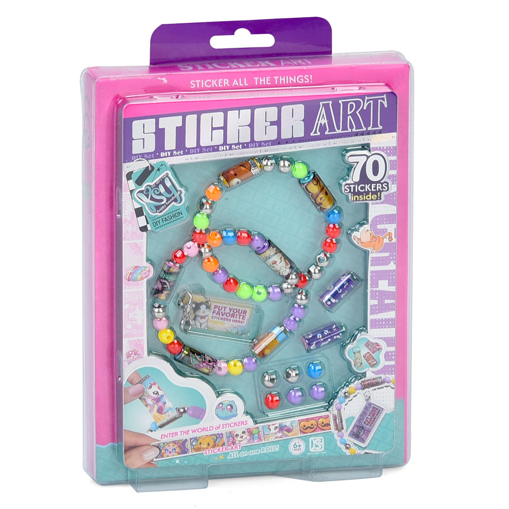 Набір для творчості KSY987-1 для створення браслетів, намистини, наліпки, резинки, кор., 13-19-2 см.