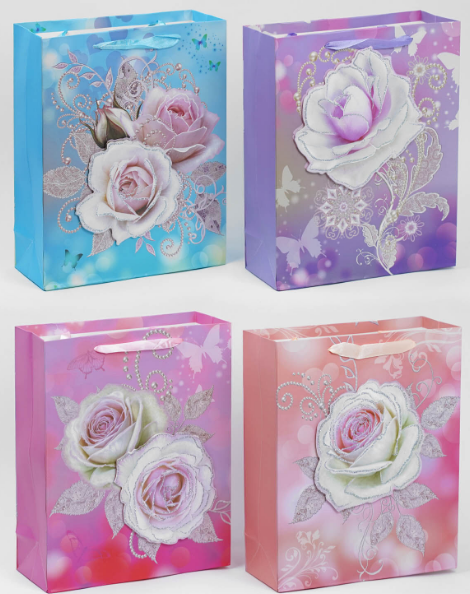 Пакет подарунковий С 49711 (240) ВЕЛИКИЙ, 4 види 