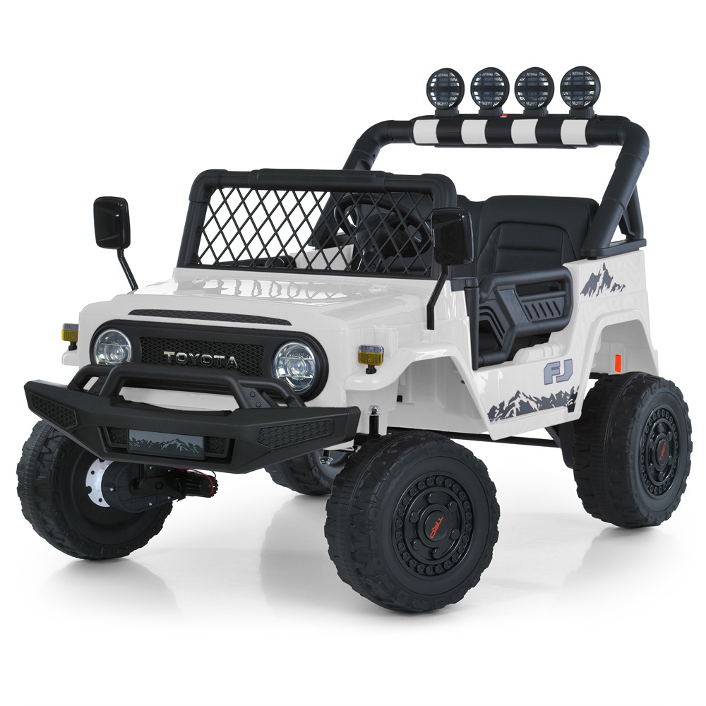 Джип 2566AEBLR-1(24V) 2,4G, 4мотори35W, 1акум.24V7AH, колесаEVA, шкіра, MP3,USB,BT,муз.,світло,білий