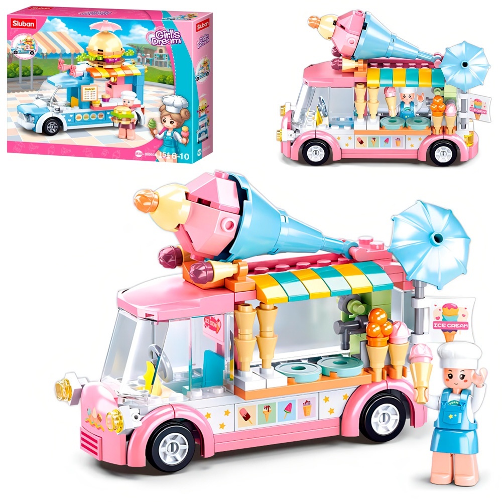 Конструктор SLUBAN M38-B0993A "Girls Dream": Трек з морозивом, 145 дет.