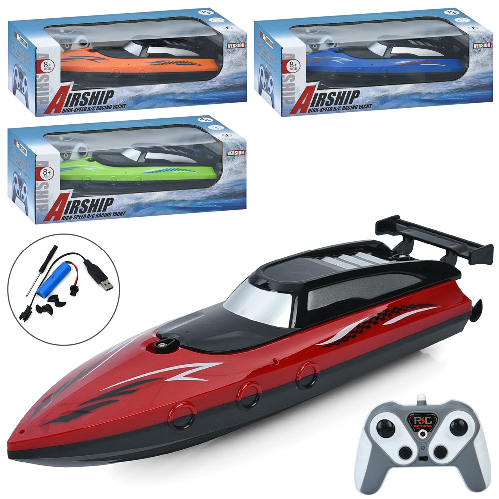 Катер A3502-1 радіокер. 2,4G, акум., USB, мікс кольорів, кор., 35-12-15 см.